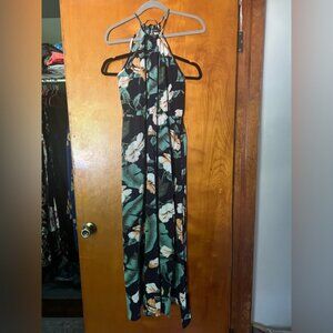 SHEIN Black Floral Maxi Dress